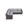 5 Piece Rattan Wicker Sectional Patio Set With Comfortable Cushions - Brown Mix / Gray - Image 5