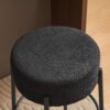 Round High Bar Stools (Set of 2), Contemporary Upholstered Dining Stools For Kitchens, Coffee Shops And Bar Stores - Black - Image 10