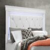 Shaker - Full 5 Pieces Bedroom Set With LED Lighting And Tufted Headboard - White - Image 8