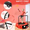 Ladybug Shaped Children's Trampoline And Red Iron Tube Foldable For Kids Age 3 7 Indoor Outdoor Use - Brushed Nickel - Image 4