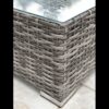 6 Seater Patio Wicker Sofa Set With Coffee Table - Gray Mix - Image 9