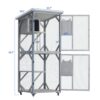 Large Cat House Outdoor Catio Cat Enclosures On Wheels, Kitty House With Upgraded Resting Box Waterproof Roof - Gray - Image 3