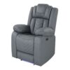Raize - 3 Piece Power Living Room Set With Storage Console And Cup Holders - Gray - Image 12