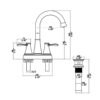 4" Centerset Bathroom Faucet With Pop Up Drain And Water Supply Lines - Brushed Nickel - Image 3