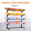 Freestanding Kayak Storage Rack With Lockable Wheels For Kayak, Canoe, Sup & Surfboard, Heavy Duty Adjustable Stand - Brushed Nickel - Image 3