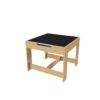 3 In 1 Kids Study Table & Chairs Set Multi Functional Activity Table With Detachable Blackboard Top - Natural Wood - Image 10