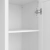 Hall Tree With Bench And 3 Hooks, Modern Entryway Storage Organizer Cabinet With 4 Doors, 1 Drawer And Adjustable Shelves For Hallway, Entryway, Living Room - White - Image 19