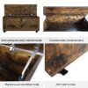 Rustic Wooden Storage Chest With Wheels And Safety Hinge, 300 Lb Capacity - Rustic Brown - Image 8