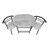 3 Pieces Dining Table Set, Small, Contemporary & Modern - Gray - Image 6