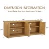 Contemporary Wave Shaped TV Stand With Rattan Doors - Natural - Image 3