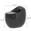 Egg Shape Toilet 1 Piece 1.28 Gpf Single Flush Ceramic - Black - Image 3