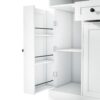 Freestanding Buffet With Hutch, Large Kitchen Pantry Storage Cabinet Cupboard With Pull Out Side Cabinet, Door Shelves And Drawer - White - Image 20