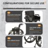 Heavy Duty Foldable Manual Wheelchair Double X Force Support With Adjustable Seat Belt Breathable Cushion & Anti Backflip Design 24" Tires For All Terrains 350 Lbs Capacity - Black / Silver - Image 7