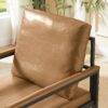 Retro Leisure Accent Chair With Extra Soft Padding - Camel - Image 12