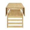 5 Piece Extendable Wood Square Dining Table Set With 2 Drop Leaves, Compact Storage Shelf Kitchen Table Set With Upholstered Chairs For 4 - Natural - Image 13