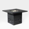 34" Propane Gas Fire Pit Table, 50000 Btu Rectangular Steel Fire Pit For Outside Patio Deck Garden Courtyard - Black - Image 6