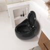 Egg Shape Toilet 1 Piece 1.28 Gpf Single Flush Ceramic - Black - Image 11