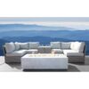 Weather Resistant Rattan Wicker 4 Person Outdoor Lounge Set With Cushions - Gray Mix - Image 2