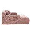 Chenille Interior Lazy Sofa Chaise Lounge Armchair With Pillows And Armrests - Pink - Image 14