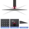 Square Rainfall Shower Head Wall Or Ceiling Mounted, Modern Bathroom Fixture - Matte Black - Image 9