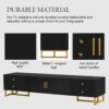 TV Stand, Entertainment Center TV Media Console Table, Modern TV Stand With Storage, TV Console Cabinet Furniture For Living Room - Black - Image 8