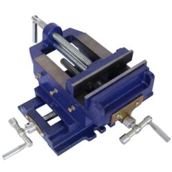Industrial Cross Slide Vise, 6" Drill Press Vise, Metal Milling X - Y, Heavy Duty - Blue