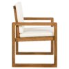 5 Piece Outdoor Patio Dining Set With 4 Armchairs And Table - Beige - Image 18