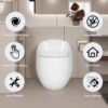 Modern Egg Shape Toilet 1.28 Gpf Single Flush Ceramic - White - Image 4
