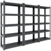 Industrial Metal 5 Tier Storage Shelves, Adjustable Heavy Duty Garage Shelving Unit - Brushed Nickel - Image 21