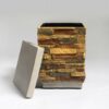 Outdoor Propane Tank Holder Fire Pit Cover Side Table Lightweight Concrete - Sandstone - Image 3