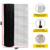 Vinyl Coated Hardware Cloth, 21 Gauge, Galvanized Steel, For Poultry Netting And Chicken Coop - Black - Image 3