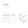 Adalid - Nightstand With Glittered Drawer Front And LED Lighting - White - Image 3