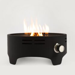 15" Propane Tabletop Gas Fire, 40000 Btu Round Steel Fire Pit For Outdoor Living Room Garden Balcony - Black