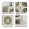 Modern Retro Sideboard Buffet Storage Cabinet With Adjustable Shelves And Tempered Glass Doors - Cream Color - Image 8