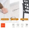 7 Pieces Outdoor Patio Dining Set, Rectangular Table And 6 Stationary Dining Chairs, Cast, Rust Free, Sunbrella Cushions, Weather Resistant - Ember Black - Image 8