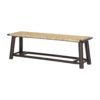 Farmhouse Modern Solid Wood Rattan Bench Multi Functional Design 59" Indoor & Covered Outdoor Bench - Walnut - Image 4