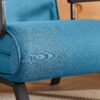Convertible 5 In 1 Folding Chair Bed With Adjustable Backrest & Pillow Linen For Small Spaces - Blue - Image 11
