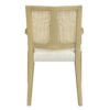 Mid Century Modern Arm Dining Chair (Set of 2) With Rattan Backrest - Beige / Natural Ash - Image 8