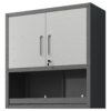 Metal Wall Mounted Tool Storage Cabinet With Locking Door, 1 Shelf, Metal - White - Image 9