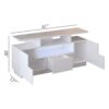 Alexa - Contemporary TV Stand With Lights In Glossy Melamine - White - Image 3