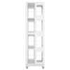 4 Tier All Steel Rotating Bookshelf With 360° Wheels, Large Size Sturdy & Spacious Book Rack, New Style Bookshelf - White - Image 6