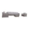 Outdoor Wicker Seating Group For 6 With Cushions - Gray Mix - Image 6