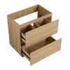 Modern Bathroom Vanity With Single Sink And Double Drawer, Freestanding Engineered Wood Cabinet - Oak - Image 21