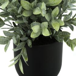 11" Tall, Artificial Plant, Eucalyptus Grass, Indoor, Faux, Fake, Table, Greenery, Potted, Decorative (Set of 2) - Green / Black