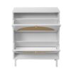2 Door Shoe Rack, Rattan, Double Layer, Suitable For Living Room, Hallway - White - Image 13