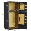 Large Double Door Coin Operated Safe, Digital Security Safe With Fireproof And Waterproof Bag, 6.5 Cubic Feet Safe Box With Hidden Code Function For Home - Black - Image 3