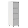 4 Drawer Metal Locking Vertical File Cabinet With Wheels Heavy Duty Lockable Storage For Home & Office - Brushed Nickel - Image 12