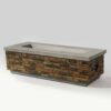 60" Propane Gas Fire Pit Table, 60000 Btu Rectangular Concrete Fire Pit For Outside Patio Deck Garden Backyard - Sandstone - Image 4