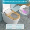 Smart Bidet Toilet Combo With Auto Open & Close, Heated Seat, Foot Sensor Flush, LED Display, Ceramic - White - Image 8