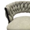 28" Bar Chair Linen Woven Bar Stool (Set of 2) Upholstered With Legs, 360 Swivel, Counter Arm Chairs With Back Footrest - Gray - Image 16